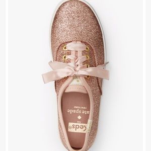 Kate Spade Champion Glitter Rose Gold Youth Keds✨